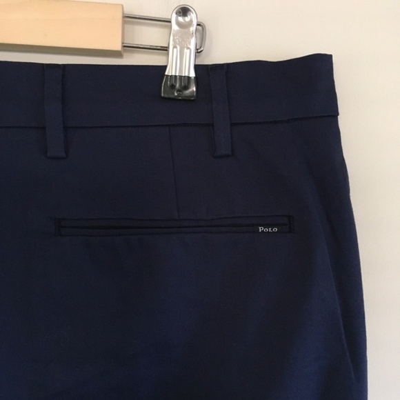 Polo Ralph Lauren US Open Chino Golf Pants Mens 36x 29.5 Navy Blue Wicking $148 - Picture 5 of 15
